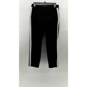 ZARA TRAFALUC Women's Black-White Side Stripe Cropped Pull-On Pant SZ XS